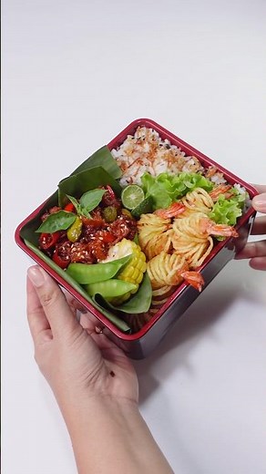 Indonesian food but make it bento 🍱 #お弁当 #bentobox #lunchbox #bento