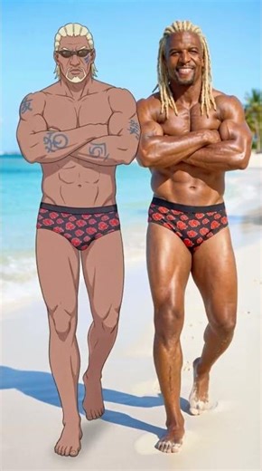Naruto Beachwear Comparison: Anime vs Reality 🌅 #naruto #shorts