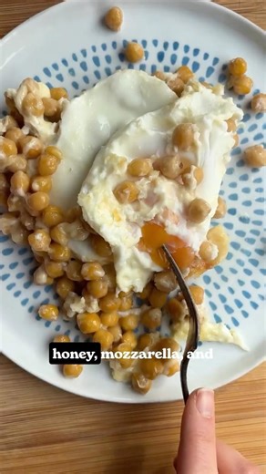 Hot Honey Fried Eggs with Chickpeas