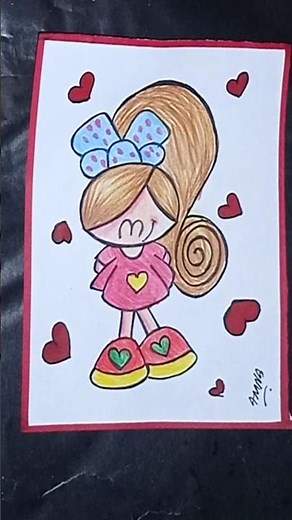 Cute doll ||How to draw cute doll easy drawing #shorts#cutedrawing #draw #easy