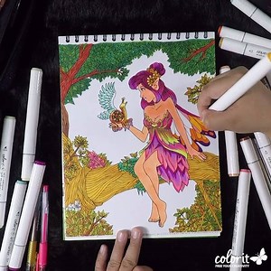 Happy Freebie Friday! Get lost in the magical world of mythical creatures! Watch the timelapse below and free your creativity! You can also get a chance to win a $50 gift card by submitting your finished colored page. You have until June 18th to submit your entry! Get those pencils, pens and markers and color away! 💖 Download the page here: colorit.com/coloralong Grab the book here: bit.ly/cimythical | ColorIt