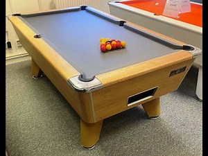 Supreme Winner Slate Bed Pool Table - Oak Cabinet Finish