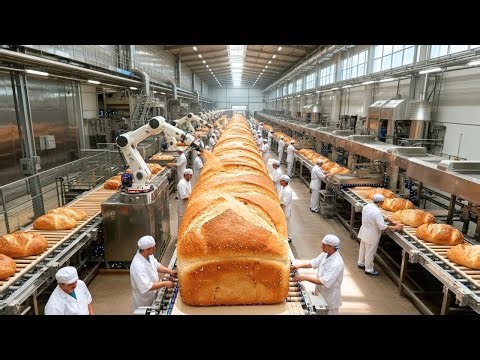 Inside a Modern Bread Factory: From Wheat Grain to Packaged Loaf Bread (Full Process)