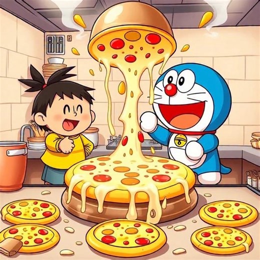 Cocobanana on Instagram: "Shinchan x Doraemon Pizza Party Masti! Pizza multiplier gadget blast + Gian spicy chili prank dance + sharing machine magic! 😋 Nobita double cheese dream, rooftop fairy lights feasting! Total cheesy fun! Bachpan Ki Kavita super tasty Hindi kids poem! Like❤️ Comment🍕 Share foodie dost ko! #ShinchanDoraemon #PizzaPartyMasti #PizzaMultiplier #SpicyPrank #SharingMachine #NobitaPizza #HindiKidsPoem #ShinchanFood #DoraemonReels #BachpanKiKavita #KidsPizza #ViralKids #Foryou
