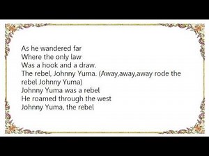 Johnny Cash - The Rebel - Johnny Yuma Lyrics