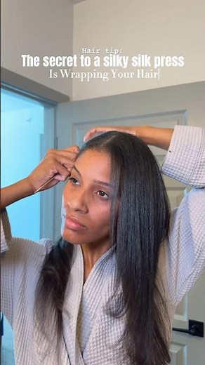 The Secret to a Silky Silk Press| How to Wrap Your Hair for a Smooth Finish #silkpress
