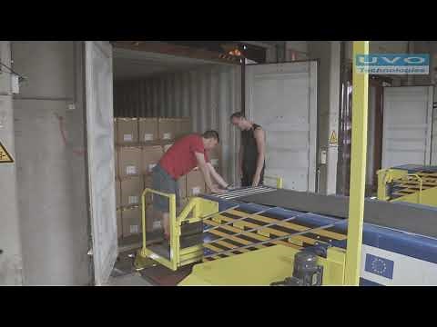 Unloading container non palletised goods