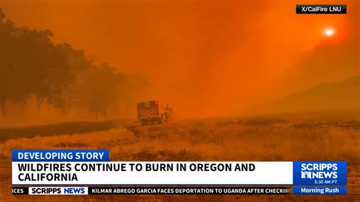 Evacuations in Oregon & California as Wildfires Rage On