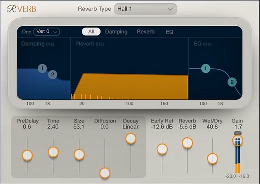 Renaissance Reverb by Waves - Reverb Plugin VST VST3 Audio Unit AAX