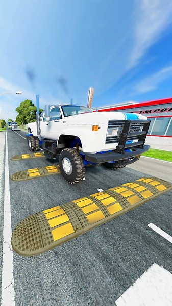 cars and trucks vs Speed Bumps #short #beamng #beamngdrive #trucksvs