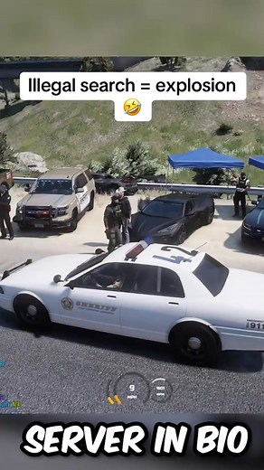 Illegal search by the cops turns into an explosion 😭 #gtarp #fivem #gaming #fyp #psrp | Mult Sene