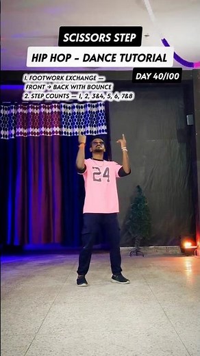 HIP HOP DANCE TUTORIAL - SCISSORS STEP | RAJU MJ | DAY 40/100 #Dancestep #Shorts