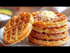 How to Make Easy Crispy Belgian Cheese Waffles. Everyone's looking for this recipe!