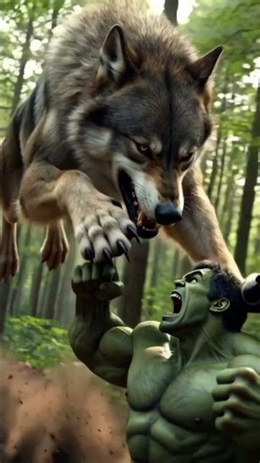 HULK VS WOLF FIGHT 🥷 #shorts #funny #hindi