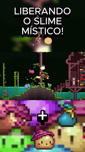 Como liberar o "Slime Místico" 🪄🥮 (Spawna na Jungle :p) #terraria #gameplay #sandbox #games