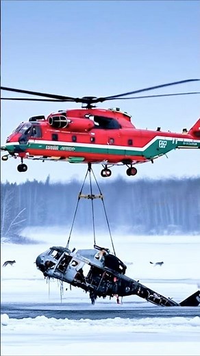 CH-53 Lifts Crashed Plane from Frozen Siberian Tundra | Unbelievable Arctic Rescue #shorts
