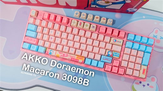 Akko Doraemon Macaron 3098B Cute Nostalgic Keyboard