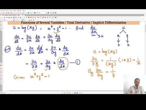 Total Derivative Example 6 | Functions of Several Variables | Engineering Mathematics | VJT Maths