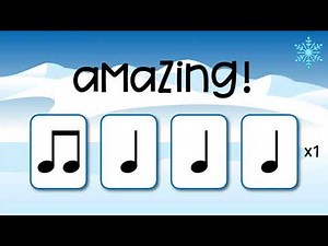 Winter Rhythm Play Along - Level 1 (Quarter notes and Eighth notes)