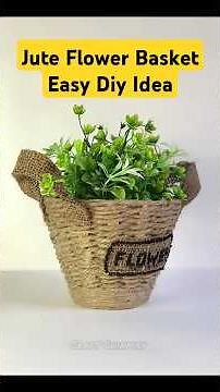 Amazing Jute Rope Flower Basket | DIY Craft for Beginners #shorts #diyideas