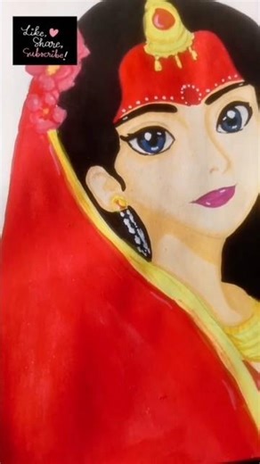 “Rukmani Mata Drawing ✨ | Traditional Indian Art 💛 Don’t Skip!” #skatch #subscribe #art #patron