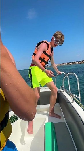 Kids on the Boat & Swimming in the Sea! 🌊⛵ Beach Day Adventure