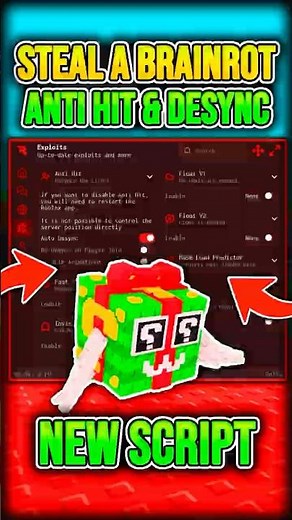 NEW Steal A Brainrot Script *NO KEY* Instant Steal, Desync V5, Spawner, Dupe, Fly, Float, Glyde, ESP