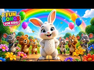🐰 Hop Hop Bunny Song | Bunny Dance & Action Song for Kids | Nursery Rhymes