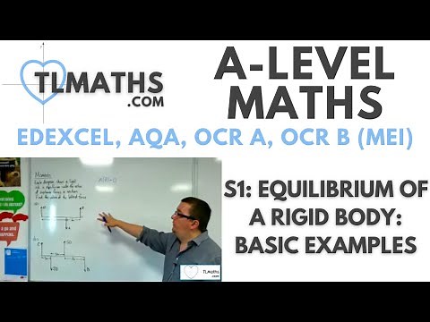 A-Level Maths: S1-14 Equilibrium of a Rigid Body: Basic Examples