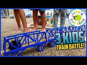 3 KID TRAIN BATTLE! Who Wins?!