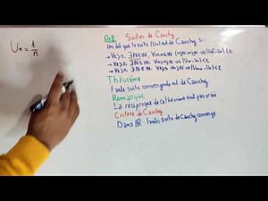 Analyse mathématique 1 (S1) :les suites numériques : suite de cauchy partie 9