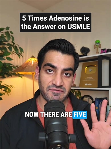 The fifth adenosine scenario is where most people lose points #usmle #medstudent #medschool #medicalstudent #medicalschool
