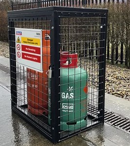 [Hot Item] Cylinder Storage Cabinet Wire Mesh Gas Storage Cage for Gas Cylinder Storage