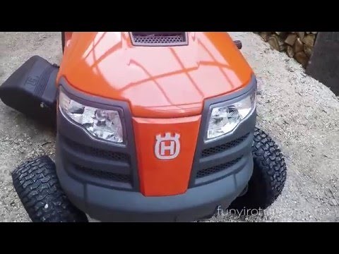 Husqvarna TS 38 fűnyíró traktor bemutató
