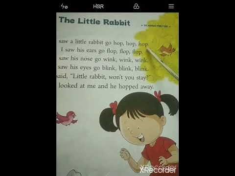 Std 1 English poem the little rabbit reading and animation