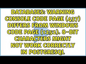 Warning Console code page (437) differs from Windows code page (1252). 8-bit characters might...