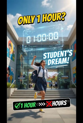 What If School Was Only 1 Hour a Day? 🏫⏰