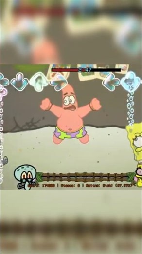 FNF AW BARNACLES V3 - SHUCKS BUT SPONGEBOB vs SQUIDWARD (Infinite Irida Cover) #fnf #shorts