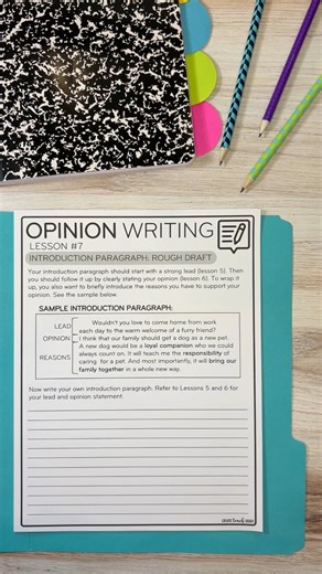 Teaching writing can be easy with step-by-step minilessons!! Each lesson helps students to work through the writing process, and in the end they have a final piece! Comment below with "OPINION" to have a link sent to your message! | Create.Teach.Share