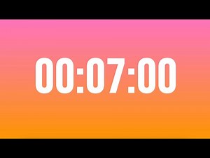 ⏳ 7-Minute Countdown Timer with Halfway Alert & Alarm | Focus & Productivity Timer ⏰