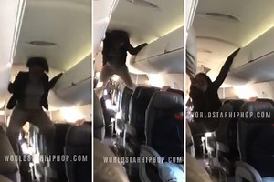 Passenger has 'Exorcist-style' meltdown climbing chairs screaming 'f**k all night'