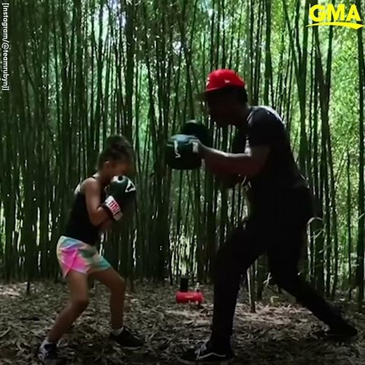 This 6-year-old girl learned to box like a champ from her dad | GMA Digital