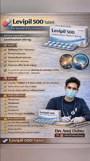Levipil 500 💊Fits Control MedicineUses | Side Effects | Dose