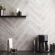 Stacy Garcia ArtBlock Grigio Gray 4x16 Matte Porcelain Tile