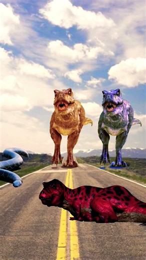 big dinosaur Chase and chasing part -536#dinosaurs #dinomonster #jurassicworld #jurassicpark