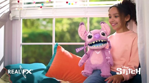 Wow! Stuff Disney Angel Puppetronic by RealFX | Looks, Feels & Sounds Real! | Disney's Lilo & Stitch | Over 100 Action & Sounds | 18" High | Ages 6+