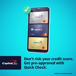 625 reactions · 21 shares | With Quick Check, you can get pre-approved for a Capital One credit card with no risk to your credit score. | Capital One Canada | Facebook