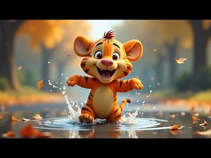 Little Tiger Poem for Kids | Cute Baby Tiger Rhyme | Animal Poem for Children🐯