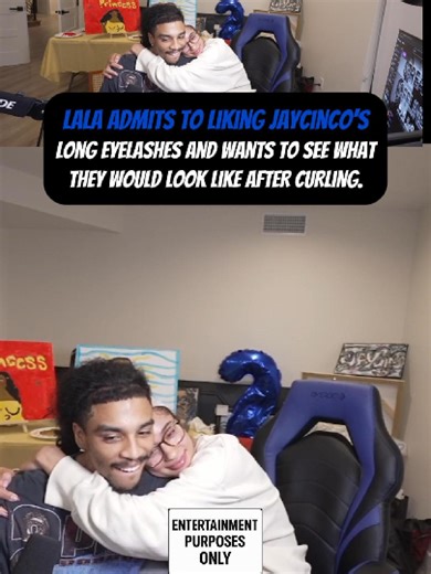 #JayCinco on #Twitch | While watching the BrandRisk Promotion boxing match with #LaLa . Lala tells Jay that she likes his long Eye Lashes and wonders what they would look like curled. Chat said he should add it as a sub goal. Jay wasn't having any of that. @jaycincoo @lalatheislandgal #relationshipgoals #Neog2