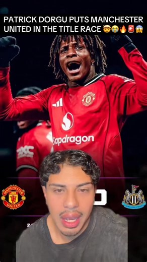 GuapMotion on Instagram: "PATRICK DORGU PUTS MANCHESTER UNITED IN THE TITLE RACE 🤯😭🔥🚨😱 Patrick dorgu goal today vs Newcastle #dorgu #manchesterunited #epl #manutd #brunofernandes"